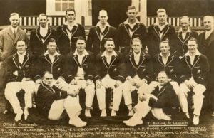 Bradman (second from the right, middle row) with the 1930 team