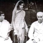Jawaharlal Nehru With His Wife and Daughter