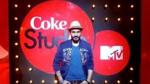 Naitik Nagda on the set of 'Coke Studio'