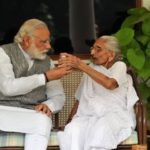 Narendra Modi with his mother