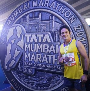 Rajeev Bhardwaj in Mumbai Marathon 2018