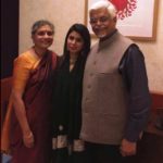 Sanjaya Baru With His Wife And Daughter