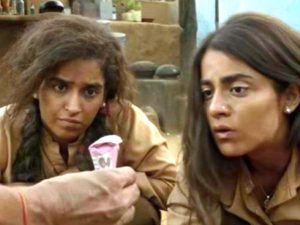 Sanya Malhotra & Radhika Madan during the shoot of the film