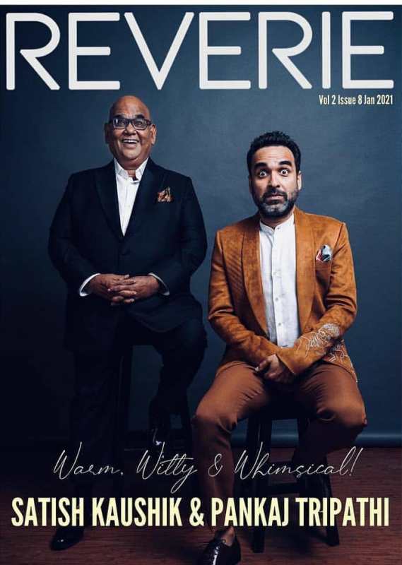 Satish Kaushik and Pankaj Tripathi on the cover of Reverie