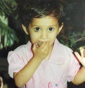 Shivani Saini during her childhood days