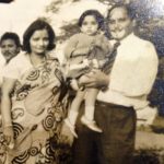 Sonali Jaffar (Childhood) with her parents