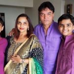 Sonali Jaffar with her husband and sons