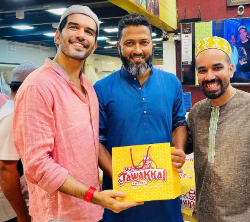 Taher Shabbir while promoting his sweet shop 'Tawakkal' in Mumbai