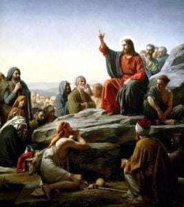 A 19th-century painting of Jesus Christ's Sermon on the Mount, depicted by Carl Bloch