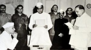 B. R. Ambedkar oath ceremony of Law Minister