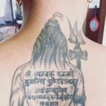 Haarsh Limbachiyaa's Lord Shiva image with Mahamrityunjaya Mantra written tattoo
