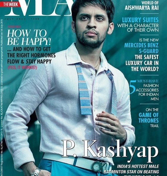 Parupalli Kashyap on the cover of 'The Man' magazine