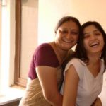 Poonam Kaur with her Mother