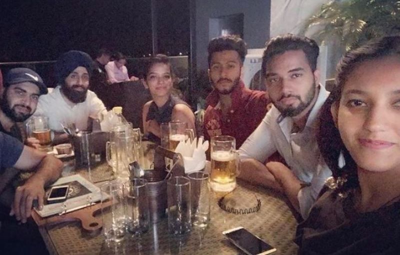 Pukhraj Bhalla enjoying drinking alcohol with his friends