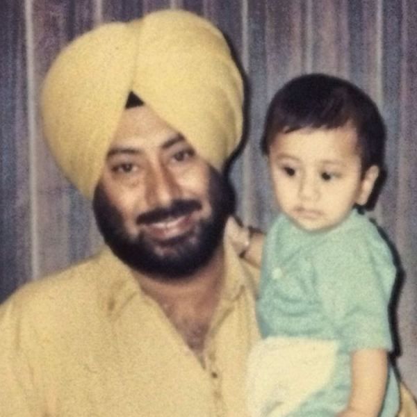 Pukhraj Bhalla's childhood picture with his father