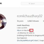 Romil Chaudhary- Instagram Account Page
