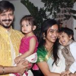 Vivek Oberoi with his wife and children