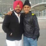 Damanpreet Singh with his father
