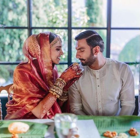 Deepika and Ranveer during their Konkani wedding 