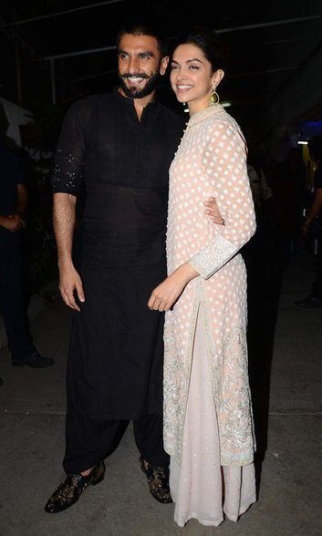 Deepika and Ranveer at the premiere of Bajirao Mastani