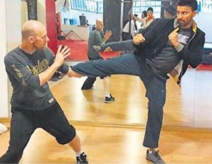 Karan Aanand doing martial art