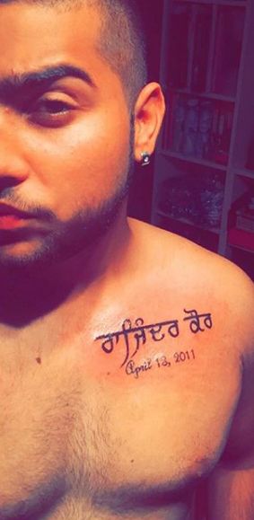 Know about the Punjabi celebs who have dedicated these tattoos to their  family members  Know about the Punjabi celebs who have dedicated these  tattoos to their family members Karan Aujla Parmish