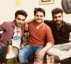 Mohit Sinha drinking with his friends