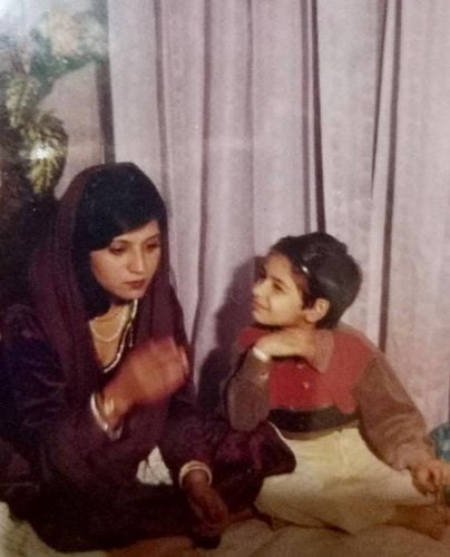 Tania's childhood picture with her mother