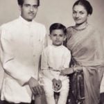Bhupen Hazarika with his Wife and Son