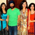 Hargun Grover parents and sisters, Gunjan Grover (second from the right) and Sonia Grover (left)