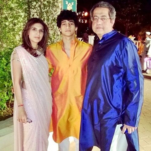 Monisha Jaising with Ravi Jaising and their son Karan Jaising