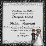 Deepak Kalal And Deepak Kalal Wedding Card