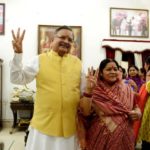 Raman Singh with his wife