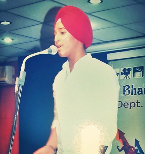 Deep Kalsi during singing competition in his college