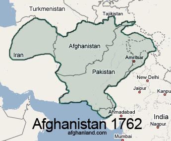 Durrani Empire at its largest Extent under Ahmad Shah Durrani