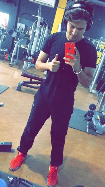 Karan Randhawa in a gym