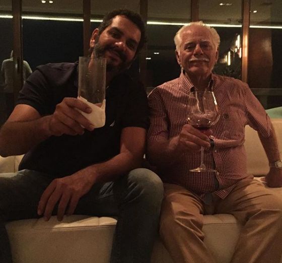 Ritesh Sidhwani drinking alcohol with his father