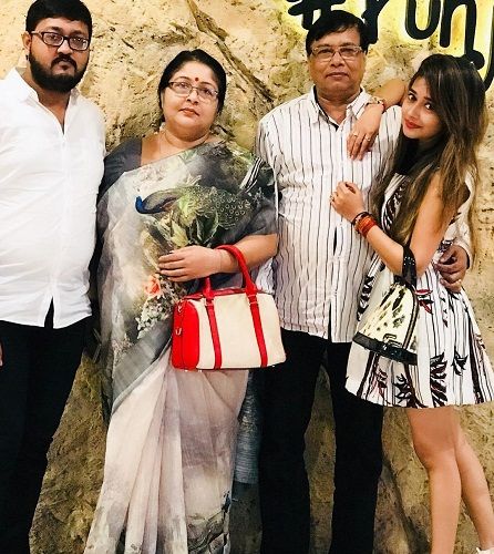 Tina Datta with her family