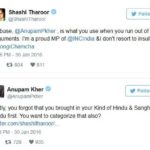 Anupam Kher And Shashi Tharoor's Twitter War