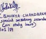 B. Chandrakala's Signature