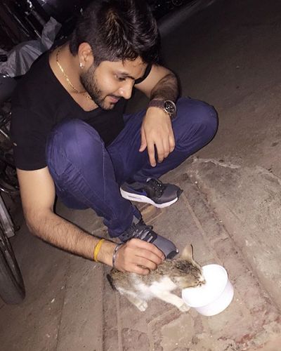 Raman Kapoor with a Cat