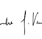 Signature of Priyanka Gandhi