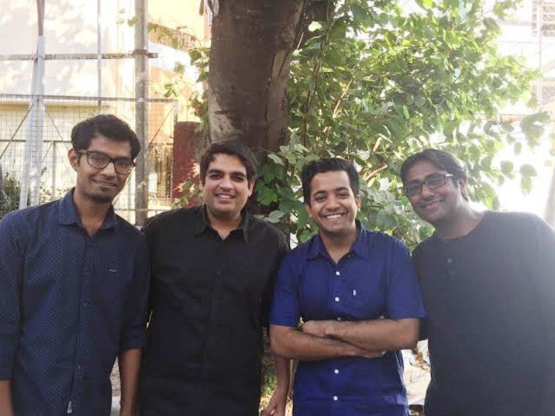 The founders of Unacademy; from left to right - Hemesh Singh, Gaurav Munjal, Roman Saini and Sachin Gupta