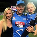 Colin Ingram with his wife Megan Olivier and daughter Mia Ingram