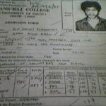 Shah Rukh Khan Admission Form of Hans Raj College