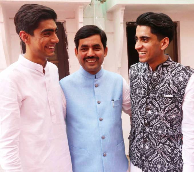 Shahnawaz Hussain With Both His Sons
