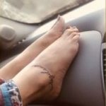 Himanshi Khurana's tattoo on her right foot