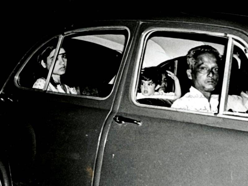 Maneka Gandhi Leaving Indira Gandhi's House