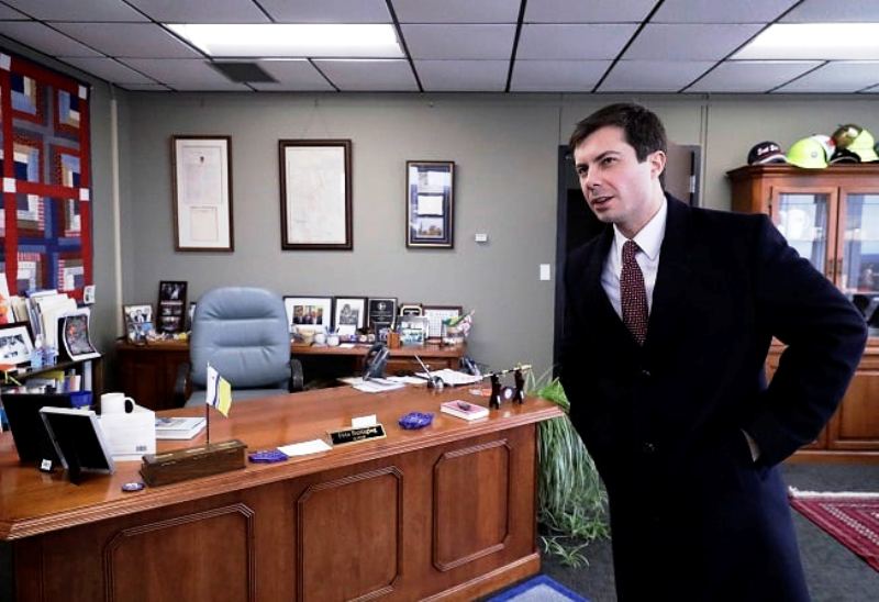 Pete Buttigieg in The Mayor Office of South Bend