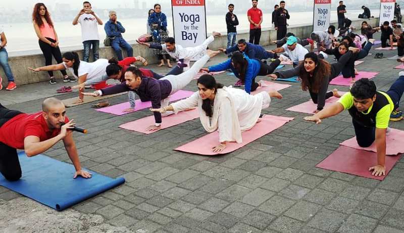 Shaina NC Participating In Yoga By The Bay